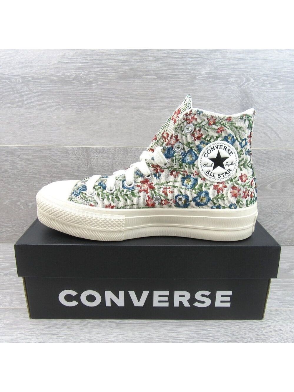 Converse CTAS Lift Platform Floral Tapestry Women's Size 8 Shoes NEW - Picture 3 of 15